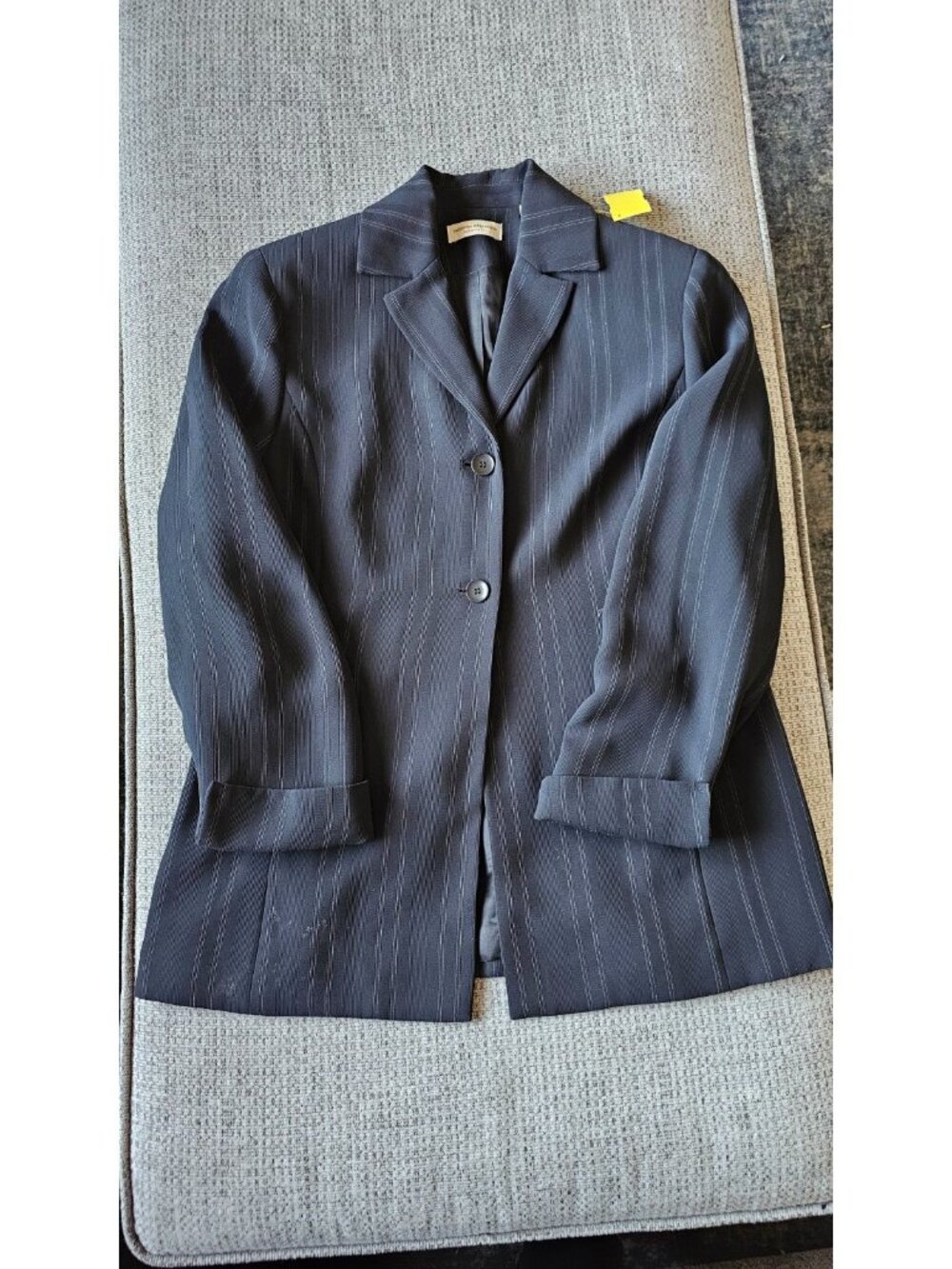 Valerie Stevens Black Pinstripe Blazer - Size: 10